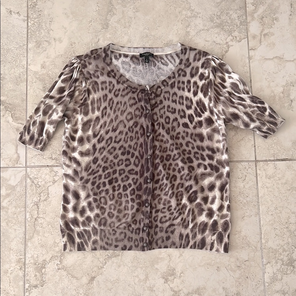 Free- Talbots Leopard cardigan